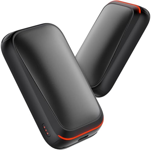 Gaiatop Taschenwärmer Handwärmer Elektrisch 2-Pack mit Magnet, USB Handwärmer Wiederverwendbar, 3s Schnellheizung & 3 Stufen, Kompakt für Handschuhe, Wichtelgeschenk Geschenke für Männer Frauen