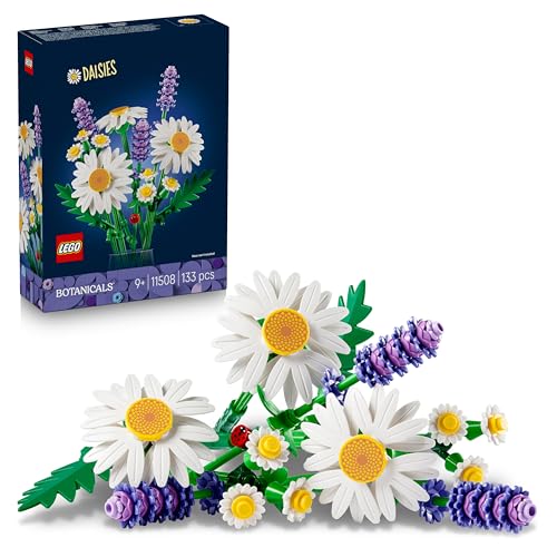 LEGO Botanicals Gänseblümchen - Strauß aus Kunstblumen mit Gänseblümchen & Lavendel - DIY Deko fürs Kinderzimmer - Geschenkidee zum Geburtstag für Mädchen ab 9 Jahren - 11508