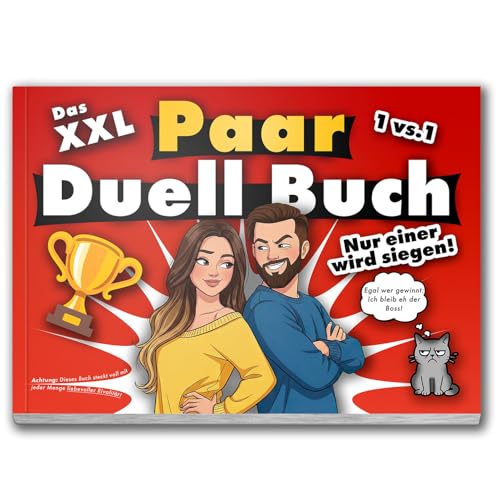 Das XXL Duell-Buch für Paare | Lustige Spiele für Deinen Partner & Dich | Mit Couple Challenges zum Lachen, Wundern, Necken & näher Zusammenfinden, Tolles Geschenk: Jahrestag, Hochzeit, Date-Night (1)