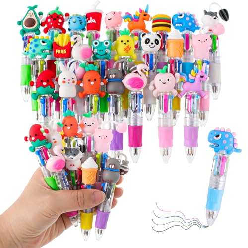 24 Stück 4-in-1 Retractable Kugelschreiber, Geschenke Zur Einschulung